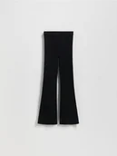 Swetry dla dziewczynek - Reserved - Legginsy flare - czarny - miniaturka - grafika 1