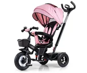 Rowerki trójkołowe - Milly Mally Rowerek Trójkołowy Movi Black-Pink - miniaturka - grafika 1