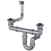 Syfony - Deante OSP DO ZLEW STALOWYCH 2-KOM 2'&apos Z PRZELEWEM W KOMORZE ZXY_9922 - miniaturka - grafika 1