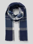 Apaszki i szaliki męskie - Szal z czystej bawełny z wykończeniem frędzlami - miniaturka - grafika 1