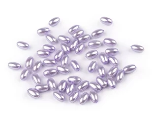 OLIWKI PEREŁKI GLANCE JASNY LILIOWY 6x10MM 20SZT - Półfabrykaty do biżuterii - miniaturka - grafika 1