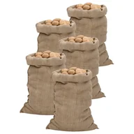 Plecaki - vidaXL Worki jutowe, 5 szt., 60x105 cm, 100% juta, 340 g/m² - miniaturka - grafika 1