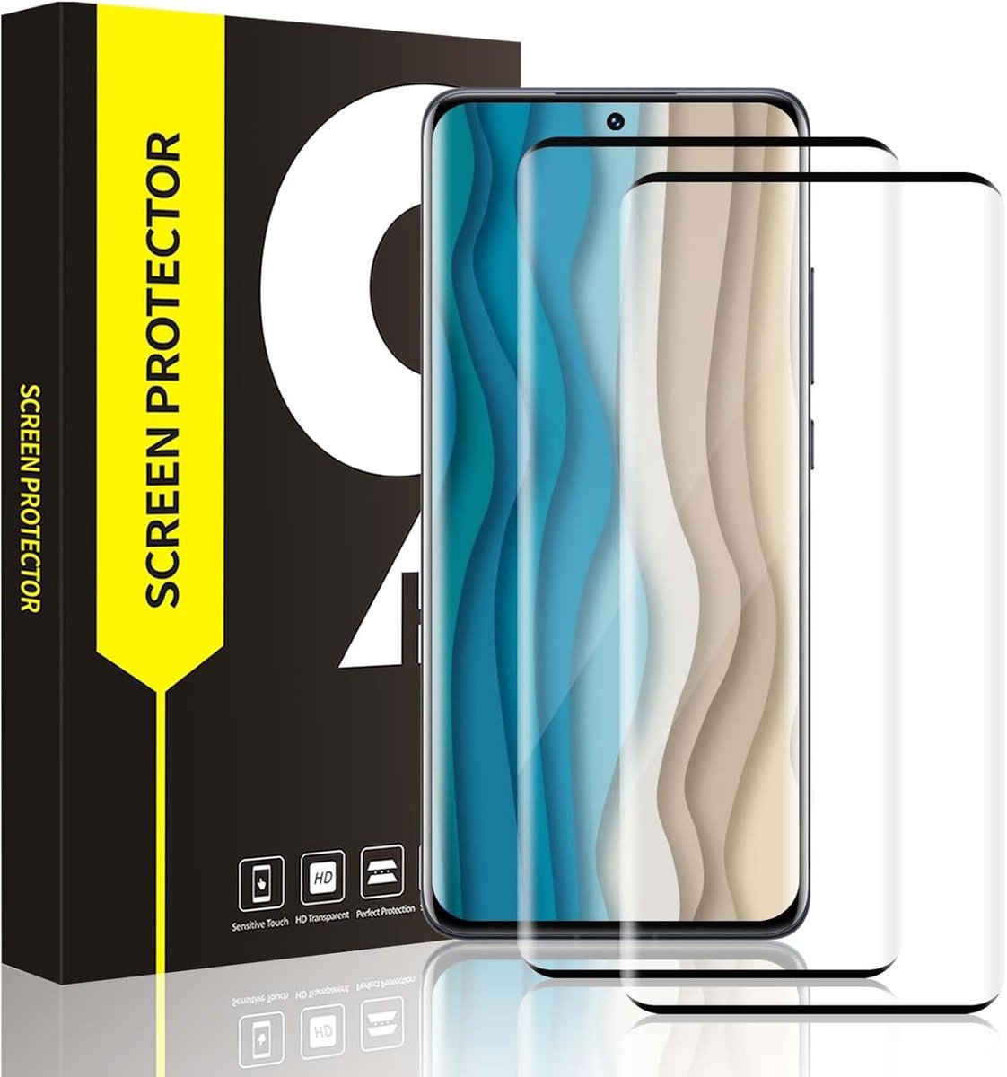 2x SZKŁO HARTOWANE 9H DO XIAOMI 12/12X PASEK ZAOKRĄGLONE BRZEGI