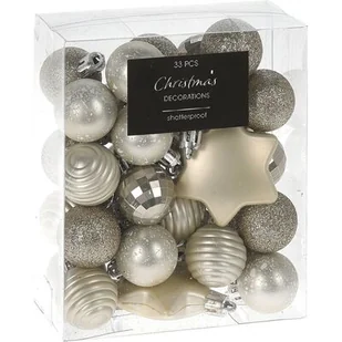 Bombki plastikowe białe zestaw 33 sztuki - Bombki - miniaturka - grafika 1