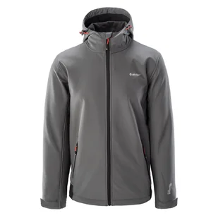Męski Softshell HI-TEC NOXON 26491-IR GA/BLACK – Szary - Bluzy sportowe męskie - miniaturka - grafika 1
