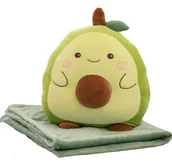 Maskotki i pluszaki - Poduszka + Koc Zestaw Awokado Pluszak Prezent - miniaturka - grafika 1