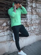 Dresy męskie - Dres męski miętowo-czarny Dstreet AX0745-M - miniaturka - grafika 1