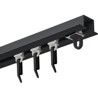 Karnisze - Szyna sufitowa DECASTYL MS Zero z agrafkami pojedyncza 400 cm Czarny - miniaturka - grafika 1