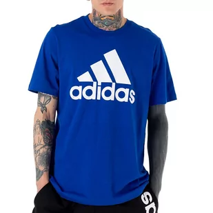 Koszulka adidas M BL SJ T HE1852 - niebieska - Adidas - Koszulki sportowe męskie - miniaturka - grafika 1