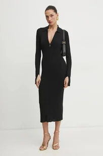 Patrizia Pepe sukienka kolor czarny midi dopasowana 8A1491 K078 - Sukienki - miniaturka - grafika 1