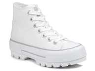Trampki damskie - Trampki damskie białe wysokie na platformie Big Star LL274156 38 - miniaturka - grafika 1