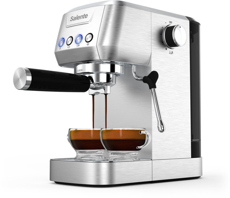 Salente Coffio, pákový kávovar, nerez