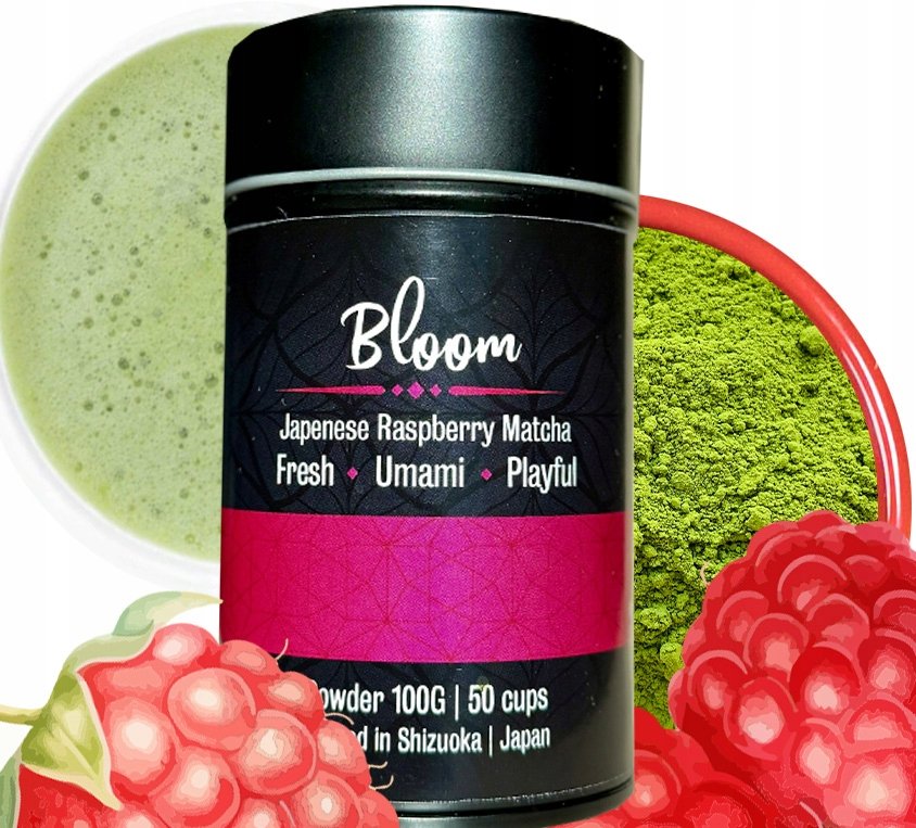 Malinowa Matcha Japońska Bez Sztucznych Dodatków w Metalowej Puszce 100g
