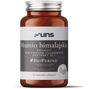 Boostery testosteronu - UNS Mumio Himalajskie Shilajit 20% Kwasów Fulwowych Ekstrakt 10:1 60vegcaps - miniaturka - grafika 1