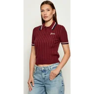Swetry damskie - GUESS ACTIVE Polo SABINA Slim Fit z dodatkiem wełny - miniaturka - grafika 1