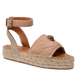 Espadryle damskie - Kurt Geiger Espadryle Morella Eagle Sandal 8879648109 Camel - grafika 1