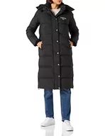 Płaszcze damskie - Tommy Hilfiger Damskie Tjw Graphic Longline Puffer wyściełane płaszcze, czarne, XS, Czarny, XS - miniaturka - grafika 1