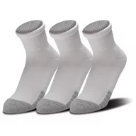 Skarpetki damskie - Under Armour, Skarpety treningowe Unisex (3-pack), Heatgear Quarter, 1353262-100, Białe, Rozmiar M - miniaturka - grafika 1