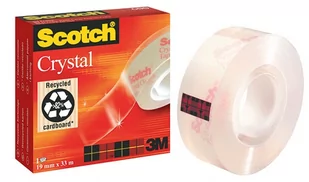 Taśma biurowa SCOTCH Crystal Clear (600), transparentna, 19mm, 33m, w pudełku - Artykuły biurowe - miniaturka - grafika 1