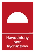 Systemy ekspozycyjne i znaki informacyjne - BB019 NAWODNIONY PION HYDRANTOWY, KN - FOLIA PODŁOGOWA NIEŚWIECĄCA; (350X518MM) - miniaturka - grafika 1