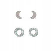 Kolczyki - Srebrne kolczyki GUESS 2 pary ZESTAW księżyce okrę - miniaturka - grafika 1