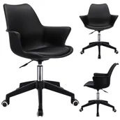 Fotele i krzesła biurowe - KRZESŁO biurowe na kółkach obrotowe do biurka - miniaturka - grafika 1