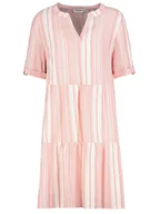 Sukienki - Fresh Made Sukienka w kolorze brzoskwiniowo-białym - miniaturka - grafika 1