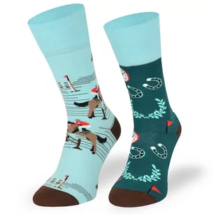 Kolorowe skarpetki asymetryczne, Skoki, 43/46 - Skarpetki męskie - miniaturka - grafika 1