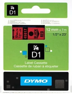 Dymo Etykieta D1 12mmx7m (czarna/czerwona) (S0720570) - Etykiety do drukarek - miniaturka - grafika 7