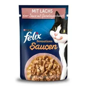 Mokra karma dla kotów - Felix Sensations Łosoś i krewetki 26x85 g - miniaturka - grafika 1