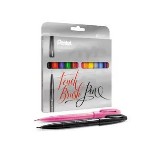 Pentel Pisaki artystyczne 12kol Touch Brush Pen - Flamastry - miniaturka - grafika 1
