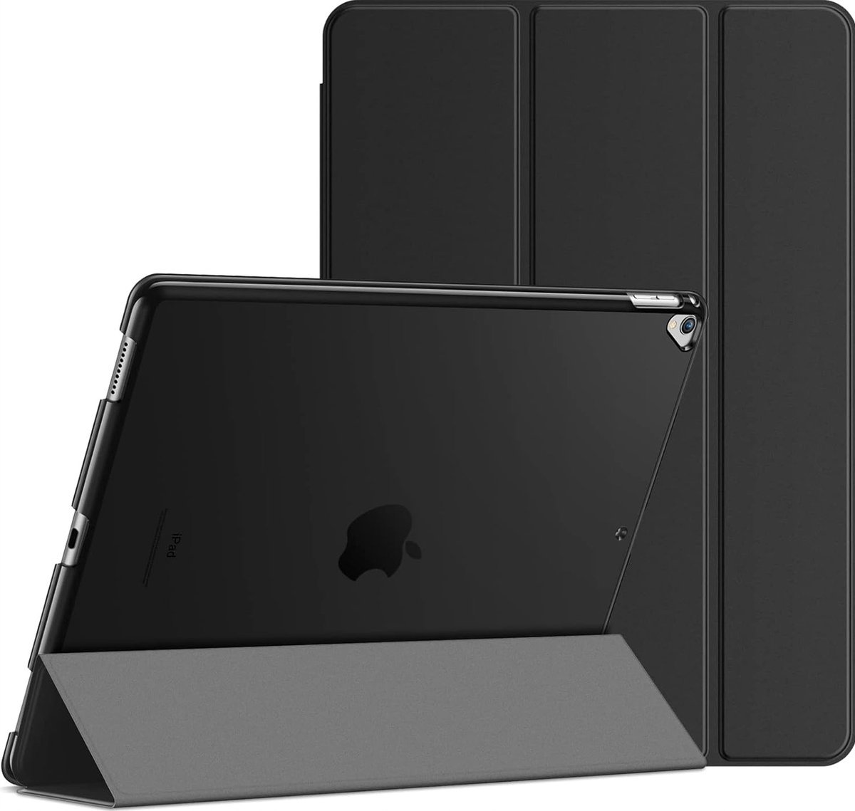 JETech Etui dla iPad Pro 12,9 Cala (1. i 2. Generacja, Model z 2015 i 2017), Automatyczne Budzenie/Usypianie (Czarny)