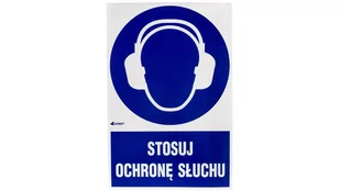 Tabliczka ostrzegawcza /Stosuj ochronę słuchu z podpisem/ IM/003/1/C1/F - Pozostałe akcesoria sieciowe - miniaturka - grafika 1