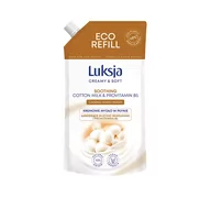 Mydła - Luksja Mydło w płynie Cotton Zapas 400ml - miniaturka - grafika 1