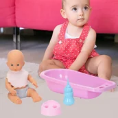 Figurki dla dzieci - Hiszpańska siusiająca lalka bobas z wanienką Mon Bebe - miniaturka - grafika 1