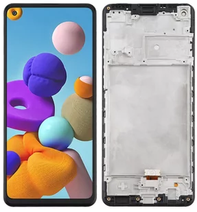 Wyświetlacz LCD + ekran dotykowy Samsung SM-A217 Galaxy A21s A217 Incell Ramka czarna - Części serwisowe do telefonów - miniaturka - grafika 1