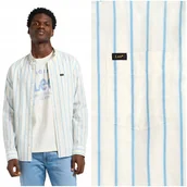 Koszule męskie - Lee BUTTON DOWN Stream Aurora koszula bawełniana męska w paski REGULAR XXL - miniaturka - grafika 1