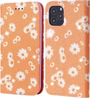 Etui i futerały do telefonów - Pokrowiec König Design kompatybilny z Apple iPhone 12 / 12 Pro pokrowiec ze skóry syntetycznej na telefon komórkowy - Etui na telefon komórkowy pomarańczowy - miniaturka - grafika 1