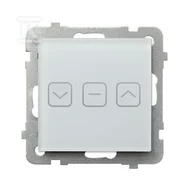 Wyłączniki światła i elektryczne - Łącznik dotykowy żaluzjowy z podświetleniem + wi-fi, białe szkło szronione SONATA, ŁPDT-7RS/m/78 - miniaturka - grafika 1