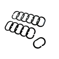 Zasłony prysznicowe - Kółka do zasłonek kpl.czarny - miniaturka - grafika 1