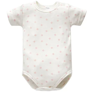 PINOKIO BODY KRÓTKI RĘKAW ECRU KWIATY LOVELY DAY 62 - Body dla niemowląt - miniaturka - grafika 1
