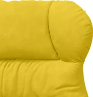 Fotele - vidaXL Fotel relaksacyjny żółty aksamit - miniaturka - grafika 1