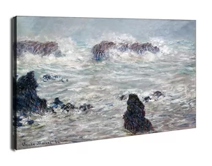 Temp te c tes de belle le claude, Claude Monet - obraz na płótnie Wymiar do wyboru: 120x90 cm - Obrazy i zdjęcia na płótnie - miniaturka - grafika 1
