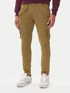 Spodnie męskie - Alpha Industries Spodnie materiałowe Combat 126215 Zielony Slim Fit - miniaturka - grafika 1