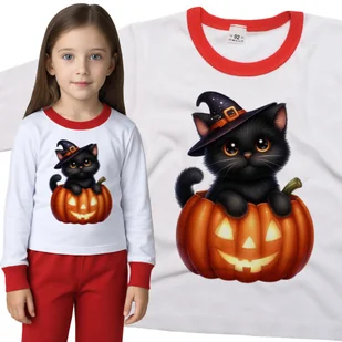 Piżama dziecięca Czarny Kotek Czarodziej W Dyni Halloween 86/92 - VoloDonum - Piżamy dla dziewczynek Piżama dziecięca Czarny Kotek Czarodziej W Dyni Halloween 86/92 - VoloDonum - Piżamy dla dziewczynek - miniaturka - grafika 1