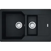 Zlewozmywaki - Franke Urban UBG 651-78 GSC Zlewozmywak granitowy półtorakomorowy 78x50 cm czarny mat 114.0687.298 - miniaturka - grafika 1