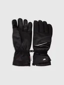 Rękawiczki - 4F Rękawiczki narciarskie Thinsulate męskie - czarne XL - miniaturka - grafika 1