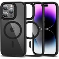 Etui i futerały do telefonów - Tech-Protect MagMat Magsafe do iPhone 15 Pro black/clear - miniaturka - grafika 1