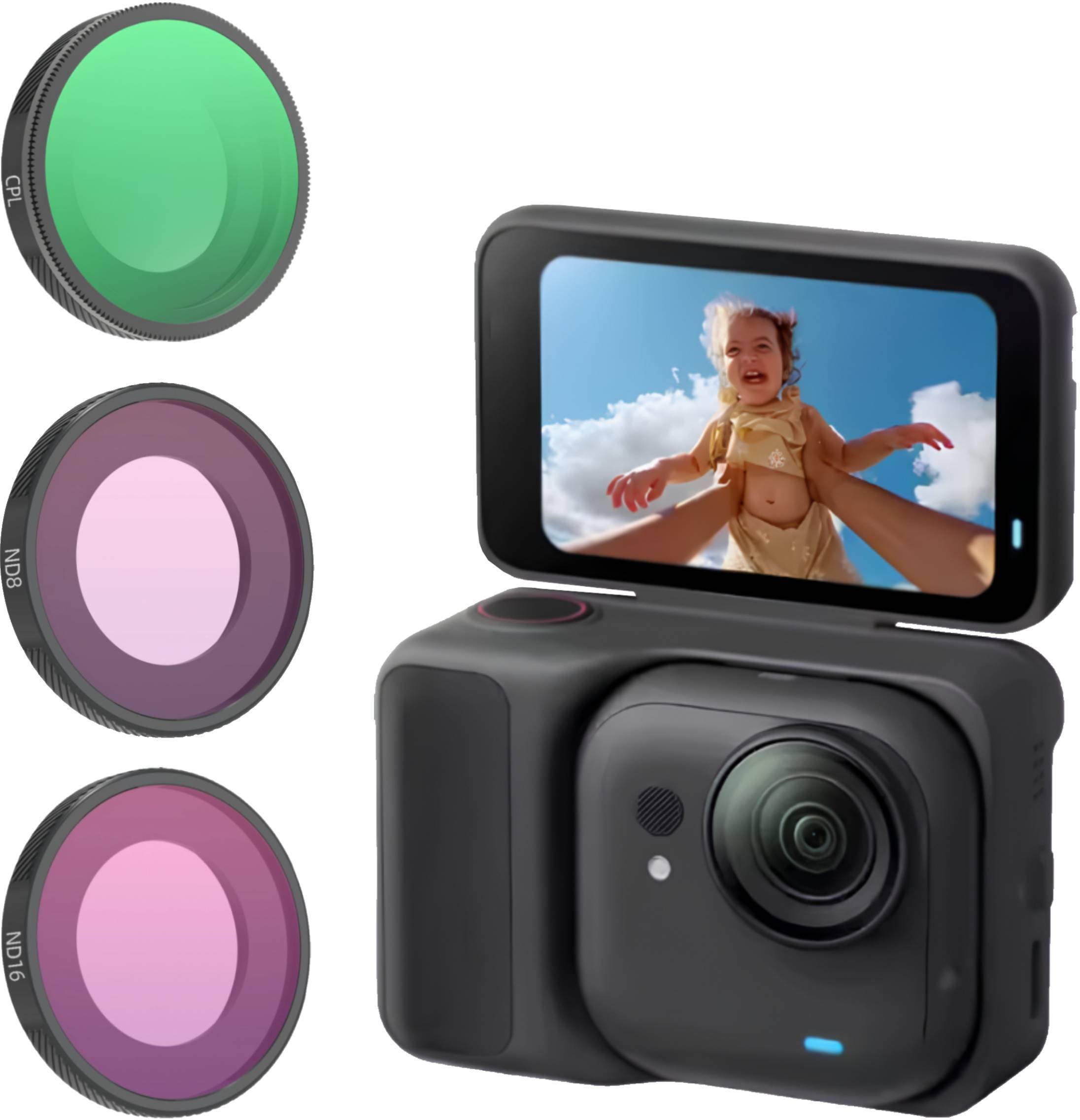 Filtr SunnyLife ZESTAW 3 FILTRÓW MIX DO KAMERY SPORTOWEJ INSTA360 GO ULTRA - CPL / ND8 / ND16