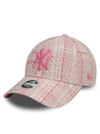 Czapki damskie - New Era Czapka z daszkiem New York Yankees Tweed 9Forty 60595382 Różowy - miniaturka - grafika 1